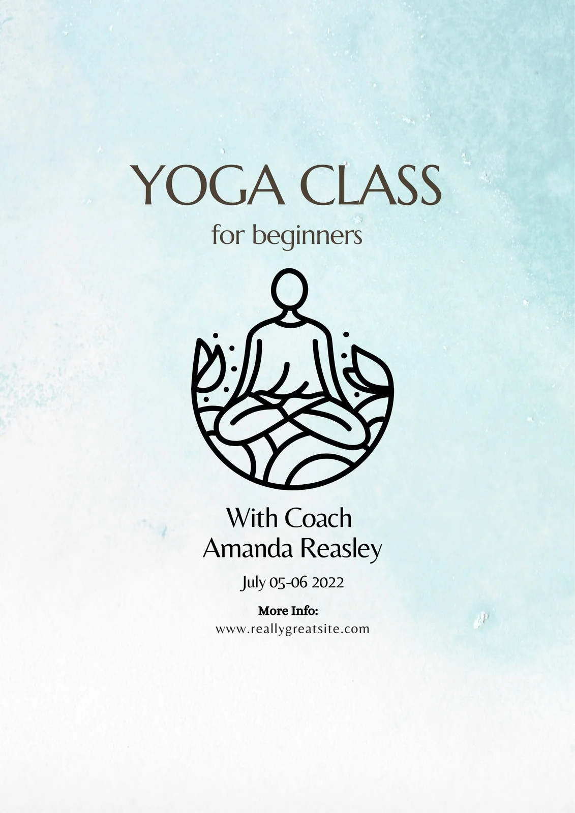 Yoga Class Social Media Poster Template